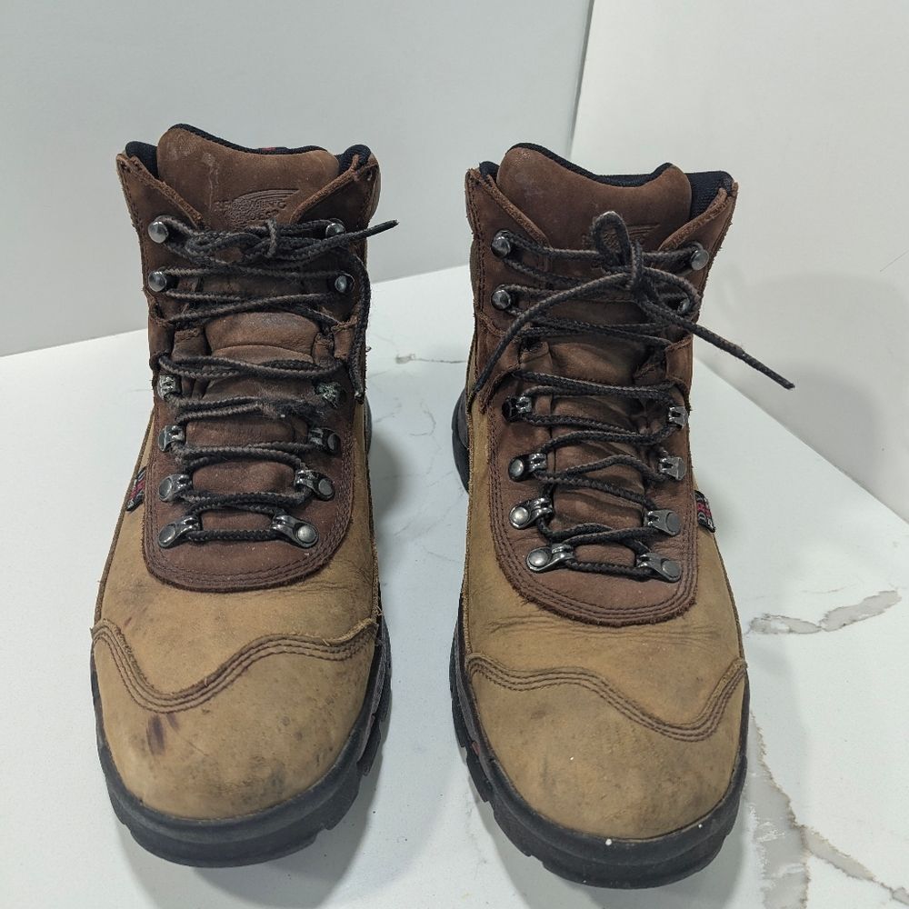 Red Wing leather brown steel toe waterproof work construction boots size 8.5 - Picture 13 of 16